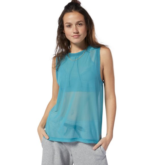 Reebok Tops - Reebok Cardio Mesh Muscle Tank Top Medium Blue